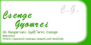 csenge gyomrei business card